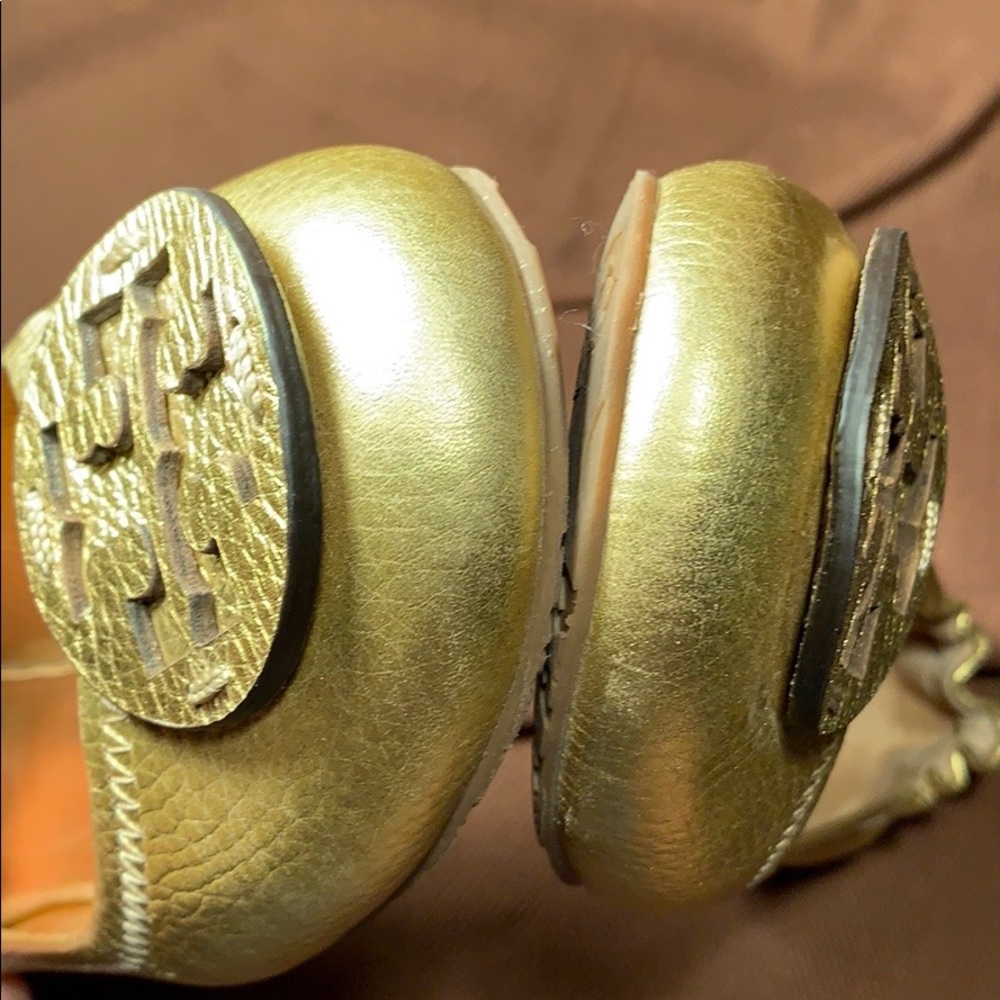 Tory Burch Gold Leather Magnificent Almost New! - Picture 8 of 15